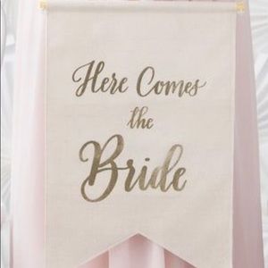 David Tutera "Here Comes the Bride" / "Just Married" Wedding Banner Double Sided